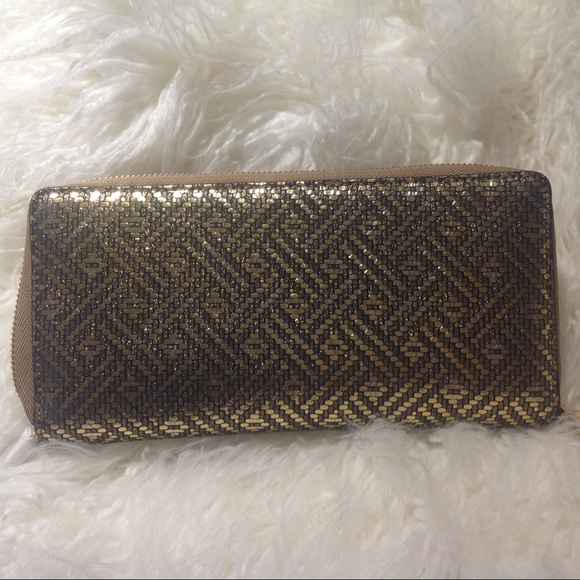 Michael Kors Gold Leather Continental Wallet! NWT! - Picture 4 of 5